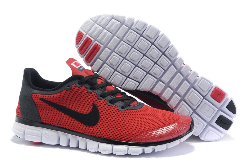 Nike Free 3.0 v2 Mens Shoes red black - Click Image to Close